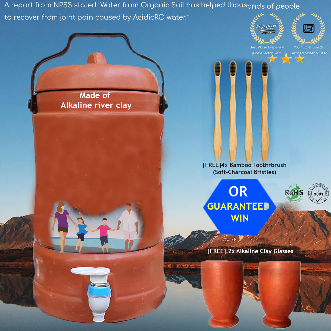 Alkaline Clay Water Jug- [5L] [Portable]